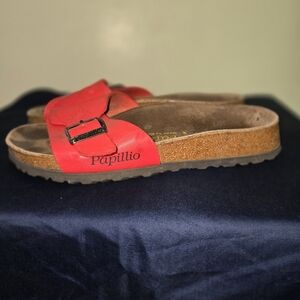 Birkenstock Papillio Madrid Womens Sandals Red Floral Nice